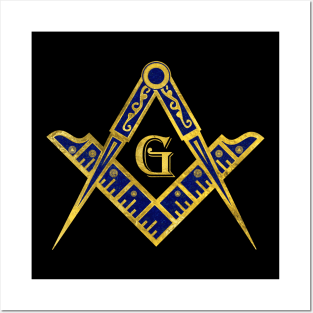 Freemasonry symbol Square and Compasses Posters and Art